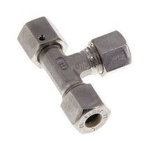8L Stainless Steel Right Angle Tee Compression Fitting with Swivel 315 bar FKM Adjustable ISO 8434-1