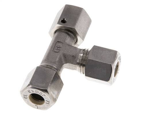 8L RVS L-vorm Knelfitting Draaidoorvoer 315bar FKM Verstelbaar ISO 8434-1