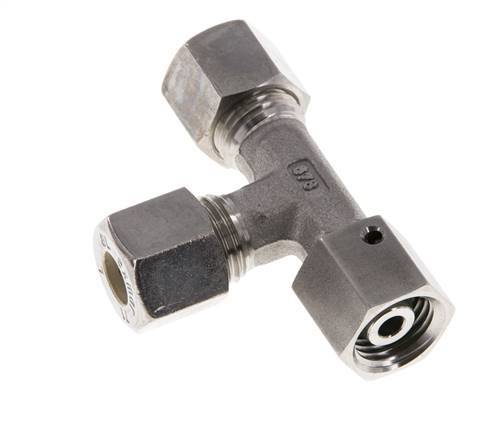 8L RVS L-vorm Knelfitting Draaidoorvoer 315bar FKM Verstelbaar ISO 8434-1