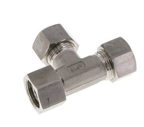 15L RVS L-vorm Knelfitting Draaidoorvoer 315bar FKM Verstelbaar ISO 8434-1