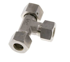 15L Stainless Steel Right Angle Tee Compression Fitting with Swivel 315 bar FKM Adjustable ISO 8434-1