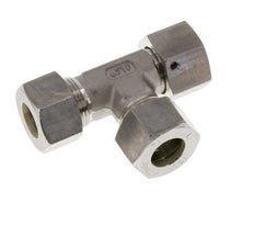 15L Stainless Steel Right Angle Tee Compression Fitting with Swivel 315 bar FKM Adjustable ISO 8434-1