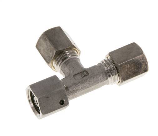 6S RVS L-vorm Knelfitting Draaidoorvoer 500bar FKM Verstelbaar ISO 8434-1