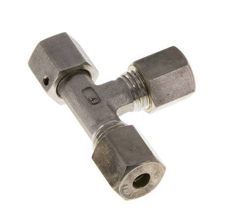 6S RVS L-vorm Knelfitting Draaidoorvoer 500bar FKM Verstelbaar ISO 8434-1