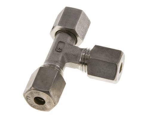 6S RVS L-vorm Knelfitting Draaidoorvoer 500bar FKM Verstelbaar ISO 8434-1