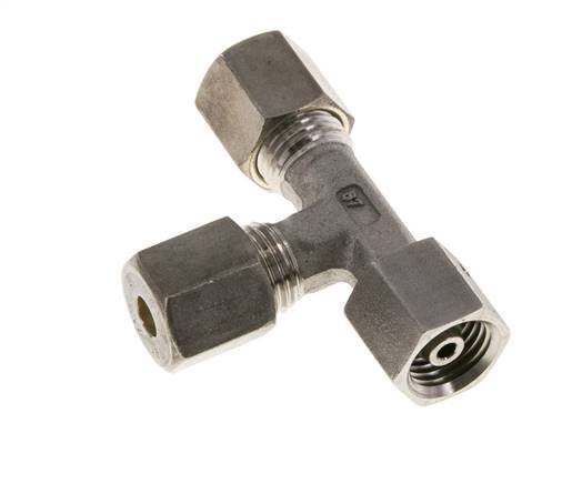6S RVS L-vorm Knelfitting Draaidoorvoer 500bar FKM Verstelbaar ISO 8434-1