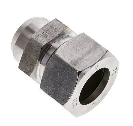 22L & 27mm Stainless Steel Straight Cutting Fitting with Welding End 160 bar ISO 8434-1