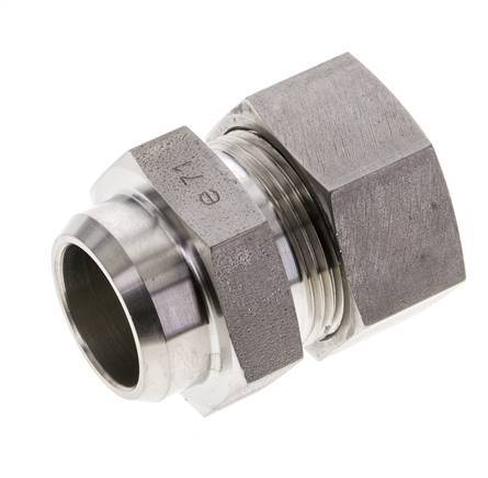 28L & 32mm Stainless Steel Straight Cutting Fitting with Welding End 160 bar ISO 8434-1