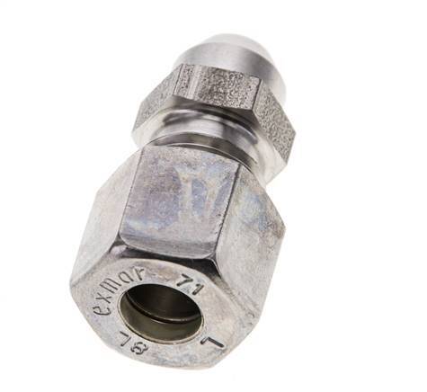 8L & 12mm Stainless Steel Straight Compression Fitting with Welding End 315 bar ISO 8434-1