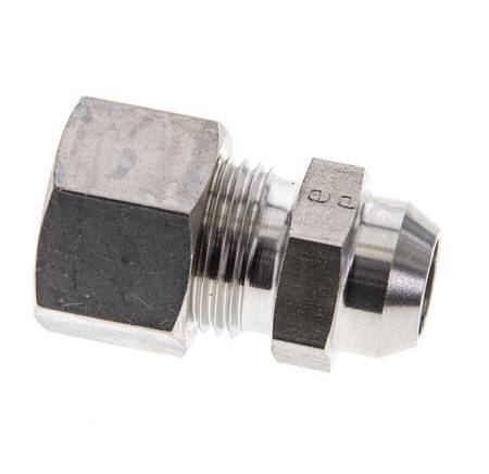 12L & 16mm Stainless Steel Straight Compression Fitting with Welding End 315 bar ISO 8434-1