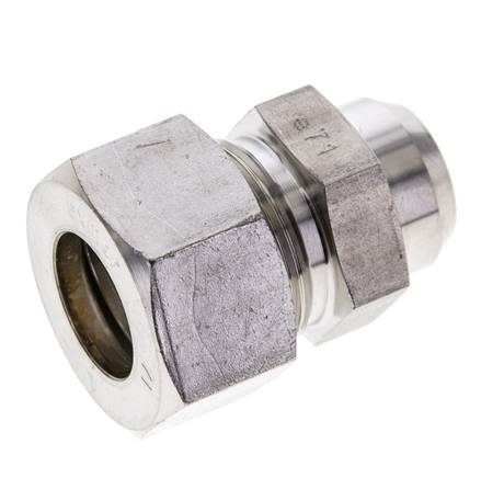 18L & 22mm Stainless Steel Straight Compression Fitting with Welding End 315 bar ISO 8434-1