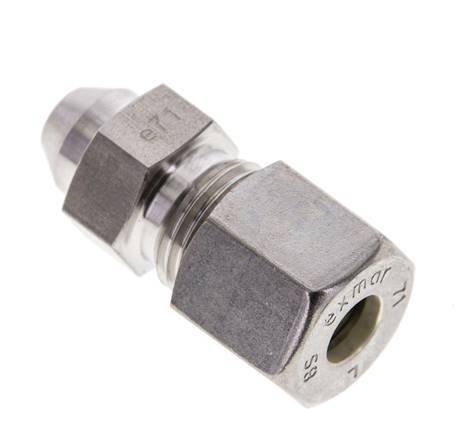 8S & 13mm Stainless Steel Straight Compression Fitting with Welding End 500 bar ISO 8434-1