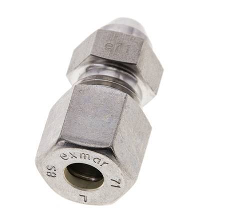 8S & 13mm Stainless Steel Straight Compression Fitting with Welding End 500 bar ISO 8434-1