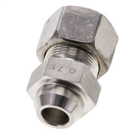 16S & 21mm Stainless Steel Straight Compression Fitting with Welding End 400 bar ISO 8434-1
