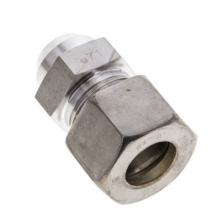 20S & 26mm Stainless Steel Straight Compression Fitting with Welding End 250 bar ISO 8434-1