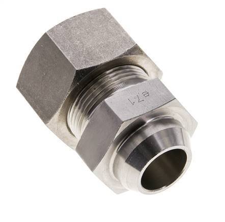 25S & 31mm Stainless Steel Straight Compression Fitting with Welding End 250 bar ISO 8434-1