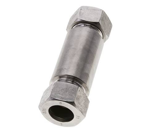 22L Stainless Steel Straight Welding Cutting Fitting Bulkhead 160 bar ISO 8434-1