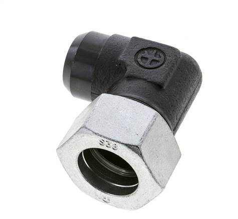 38S & 44mm Phosphatised Steel Elbow Cutting Fitting with Welding End 315 bar ISO 8434-1