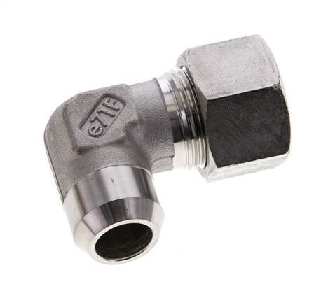 20S & 26mm Stainless Steel Elbow Cutting Fitting with Welding End 400 bar ISO 8434-1