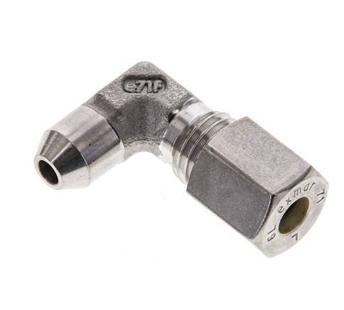 6L & 10mm Stainless Steel Elbow Compression Fitting with Welding End 315 bar ISO 8434-1