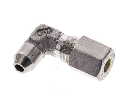 6L & 10mm Stainless Steel Elbow Compression Fitting with Welding End 315 bar ISO 8434-1