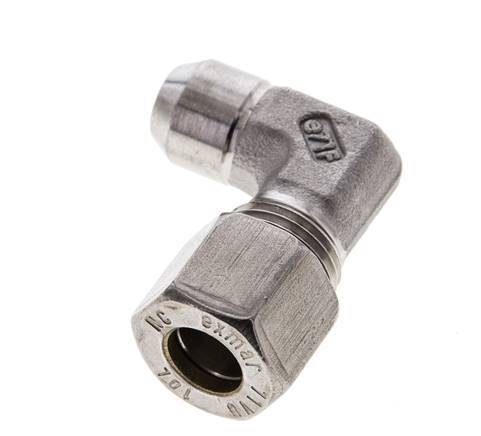 10L & 14mm Stainless Steel Elbow Compression Fitting with Welding End 315 bar ISO 8434-1