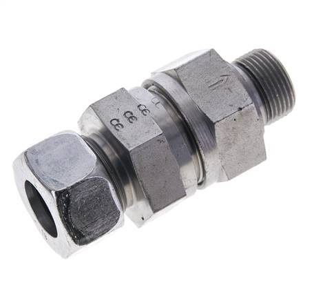 Hydraulic Check Valve Cutting Ring 18L (M26x1.5) & M22x1.5 Male Steel 1-160bar (15-2320)psi Tube-Thread ISO 8434-1