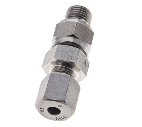 Hydraulic Check Valve Cutting Ring 6S (M14x1.5) & G1/4'' Male Stainless Steel 1-400bar (15-5800)psi Tube-Thread ISO 8434-1