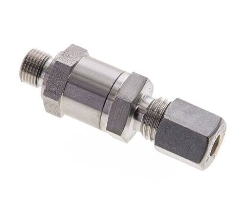 Hydraulic Check Valve Compression Ring 6L (M12x1.5) & G1/8'' Male Stainless Steel 1-250bar (15-3625)psi Tube-Thread ISO 8434-1