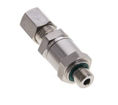 Hydraulic Check Valve Compression Ring 6L (M12x1.5) & G1/8'' Male Stainless Steel 1-250bar (15-3625)psi Tube-Thread ISO 8434-1