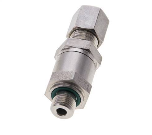 Hydraulic Check Valve Compression Ring 6L (M12x1.5) & G1/8'' Male Stainless Steel 1-250bar (15-3625)psi Tube-Thread ISO 8434-1