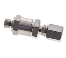 Hydraulic Check Valve Compression Ring 6L (M12x1.5) & G1/8'' Male Stainless Steel 1-250bar (15-3625)psi Tube-Thread ISO 8434-1