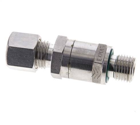 Hydraulic Check Valve Compression Ring 8L (M14x1.5) & G1/4'' Male Stainless Steel 1-250bar (15-3625)psi Tube-Thread ISO 8434-1
