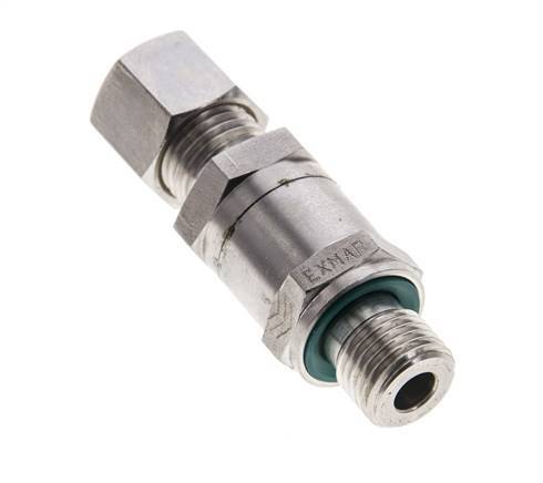 Hydraulic Check Valve Compression Ring 8L (M14x1.5) & G1/4'' Male Stainless Steel 1-250bar (15-3625)psi Tube-Thread ISO 8434-1