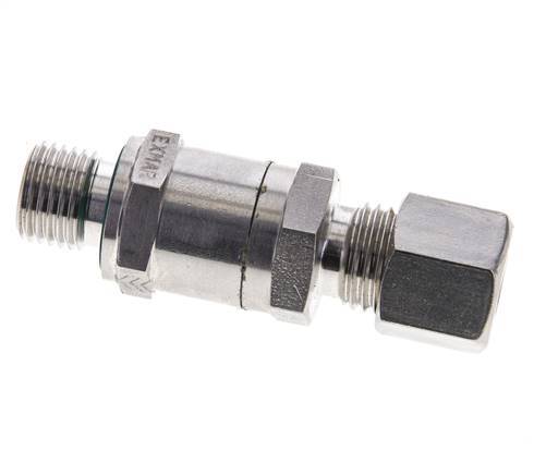 Hydraulic Check Valve Compression Ring 8L (M14x1.5) & G1/4'' Male Stainless Steel 1-250bar (15-3625)psi Tube-Thread ISO 8434-1