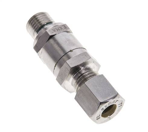 Hydraulic Check Valve Compression Ring 8L (M14x1.5) & G1/4'' Male Stainless Steel 1-250bar (15-3625)psi Tube-Thread ISO 8434-1