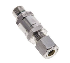 Hydraulic Check Valve Compression Ring 8L (M14x1.5) & G1/4'' Male Stainless Steel 1-250bar (15-3625)psi Tube-Thread ISO 8434-1