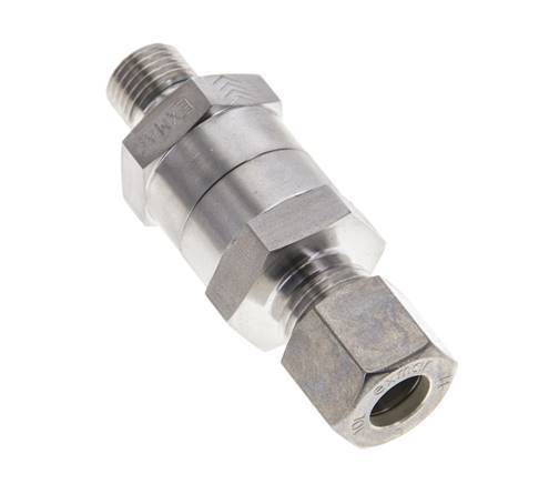 Hydraulic Check Valve Compression Ring 10L (M16x1.5) & G1/4'' Male Stainless Steel 1-250bar (15-3625)psi Tube-Thread ISO 8434-1