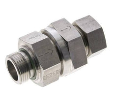 Hydraulic Check Valve Cutting Ring 28L (M36x2) & G1'' Male Stainless Steel 1-100bar (15-1450)psi Thread-Tube ISO 8434-1