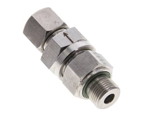 Hydraulic Check Valve Cutting Ring 10S (M18x1.5) & G3/8'' Male Stainless Steel 1-400bar (15-5800)psi Thread-Tube ISO 8434-1