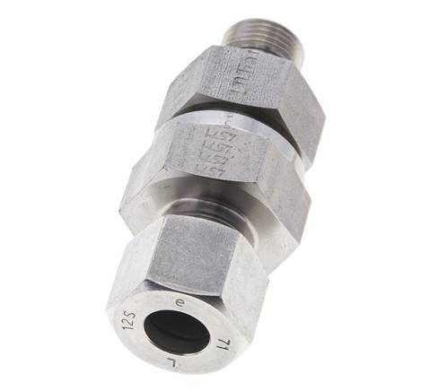 Hydraulic Check Valve Cutting Ring 12S (M20x1.5) & G3/8'' Male Stainless Steel 1-400bar (15-5800)psi Thread-Tube ISO 8434-1