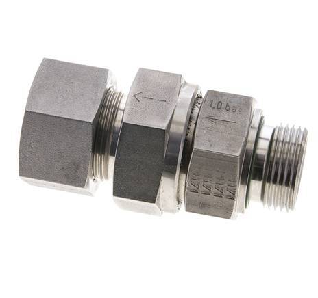 Hydraulic Check Valve Cutting Ring 25S (M36x2) & G1'' Male Stainless Steel 1-250bar (15-3625)psi Thread-Tube ISO 8434-1