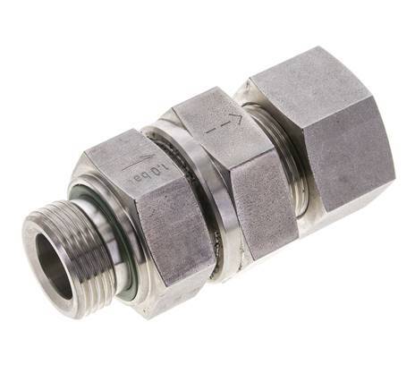 Hydraulic Check Valve Cutting Ring 25S (M36x2) & G1'' Male Stainless Steel 1-250bar (15-3625)psi Thread-Tube ISO 8434-1