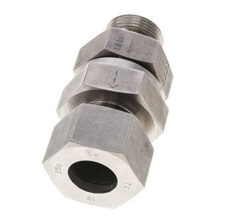 Hydraulic Check Valve Cutting Ring 25S (M36x2) & G1'' Male Stainless Steel 1-250bar (15-3625)psi Thread-Tube ISO 8434-1