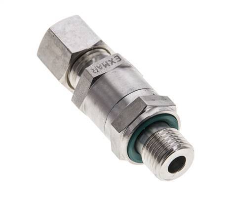 Hydraulic Check Valve Compression Ring 8L (M14x1.5) & G1/4'' Male Stainless Steel 1-250bar (15-3625)psi Thread-Tube ISO 8434-1