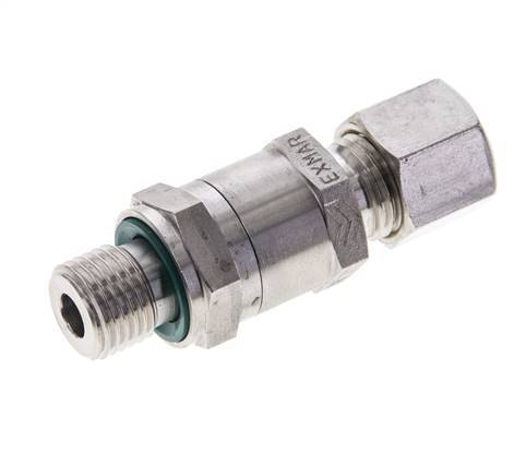 Hydraulic Check Valve Compression Ring 8L (M14x1.5) & G1/4'' Male Stainless Steel 1-250bar (15-3625)psi Thread-Tube ISO 8434-1