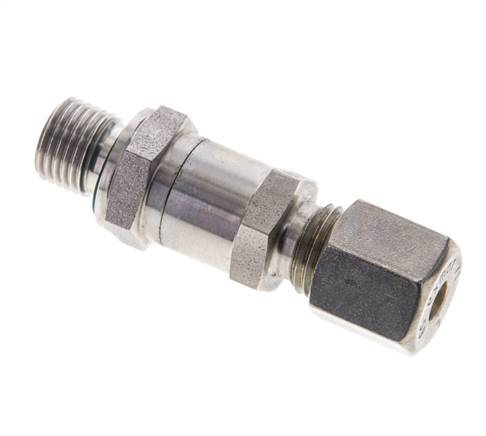 Hydraulic Check Valve Compression Ring 6S (M14x1.5) & G1/4'' Male Stainless Steel 1-400bar (15-5800)psi Thread-Tube ISO 8434-1