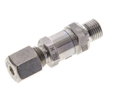 Hydraulic Check Valve Compression Ring 6S (M14x1.5) & G1/4'' Male Stainless Steel 1-400bar (15-5800)psi Thread-Tube ISO 8434-1