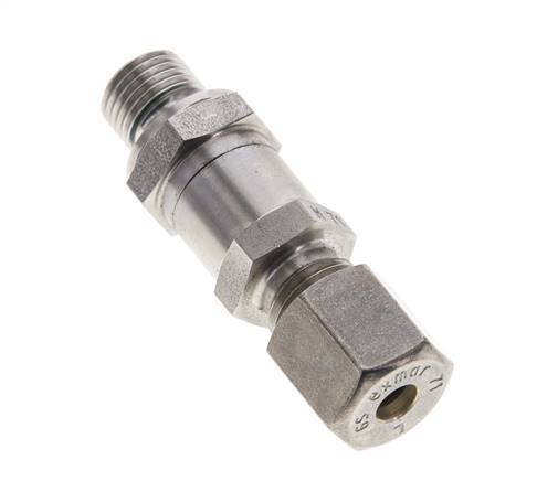 Hydraulic Check Valve Compression Ring 6S (M14x1.5) & G1/4'' Male Stainless Steel 1-400bar (15-5800)psi Thread-Tube ISO 8434-1