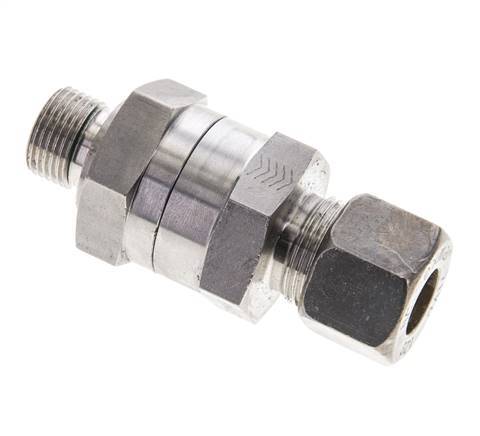 Hydraulic Check Valve Compression Ring 12S (M20x1.5) & G3/8'' Male Stainless Steel 1-400bar (15-5800)psi Thread-Tube ISO 8434-1